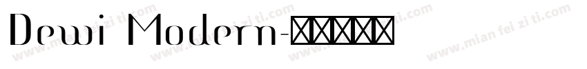 Dewi Modern字体转换